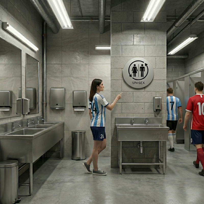 Unisex WC Räumlichkeiten Stadion