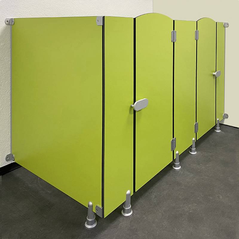 WC-Trennwand in Gelbgrün
