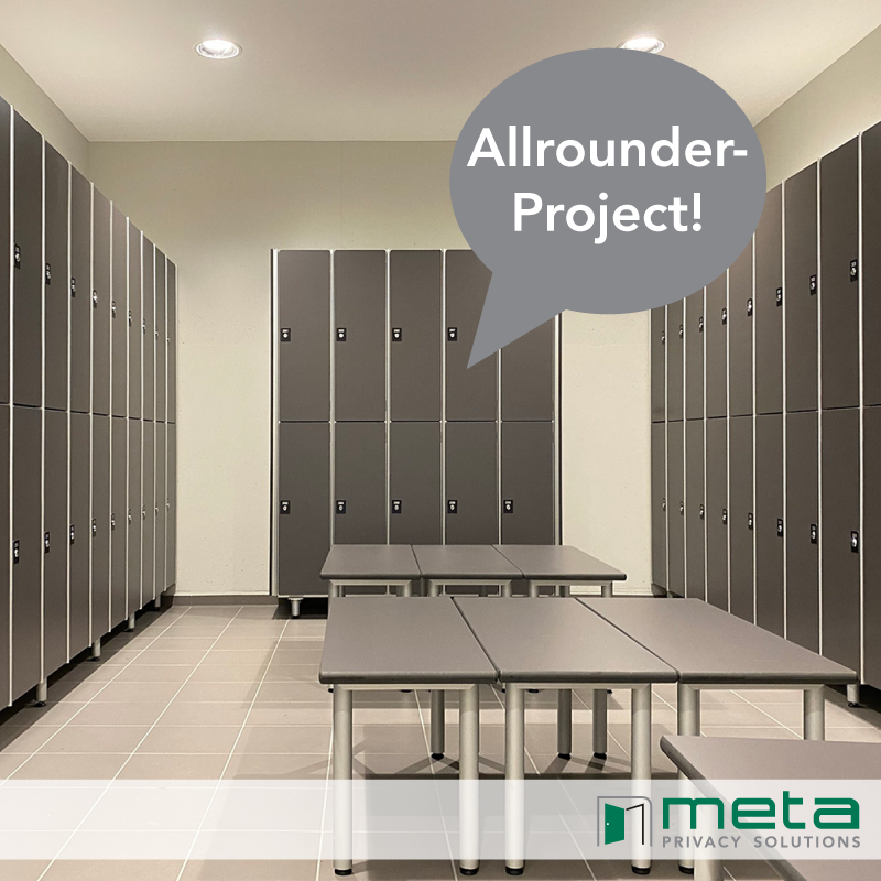 Our allrounder project in Luxembourg - with over 170 wc cubicles and over 600 lockers and 80 benches.