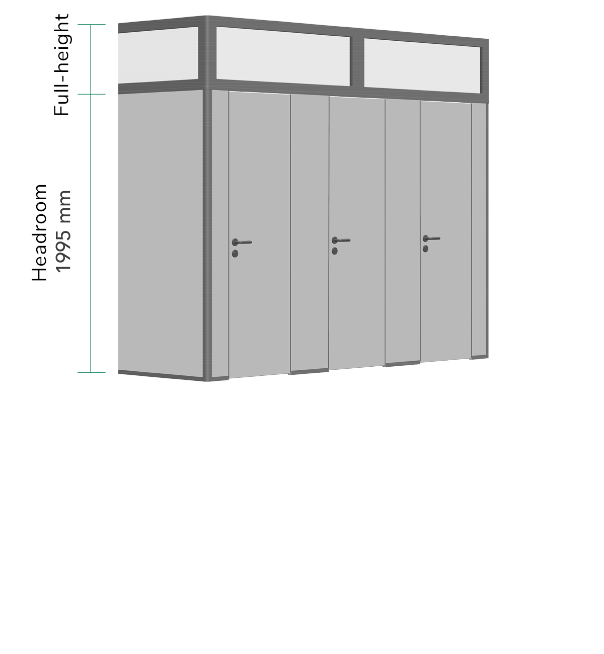Full-height with glass
