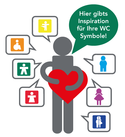 Hier gibt es Inspiration rund um WC Symbole